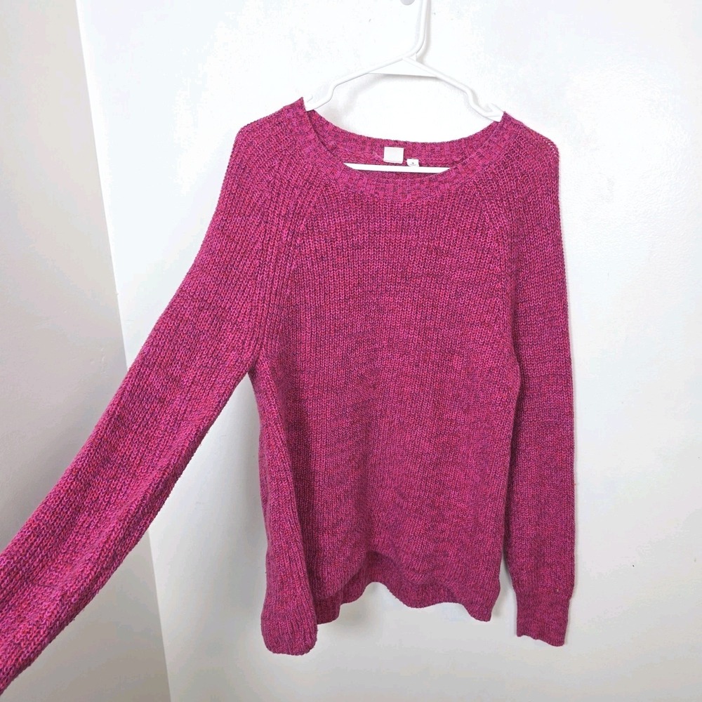 Gap Pink Ribbed Girly Valentine Cute Casual Capsule Wardrobe Sweater Size Medium